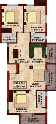 KCee Sagarika (3BHK+3T (1,624 sq ft) 1624 sq ft) KCee Sagarika (3BHK+3T (1,624 sq ft) 1624 sq ft)