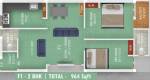 Mugesh Om Sai Flats (2BHK+2T (964 sq ft) 964 sq ft)
