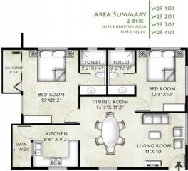 Infrany Petals (2BHK+2T (1,082 sq ft) 1082 sq ft)
