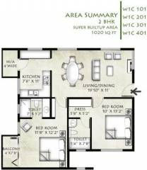 Infrany Petals (2BHK+2T (1,020 sq ft) 1020 sq ft)