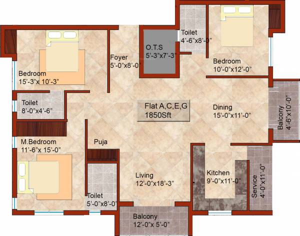 KCee Vishwam (3BHK+3T (1,850 sq ft) 1850 sq ft) KCee Vishwam (3BHK+3T (1,850 sq ft) 1850 sq ft)