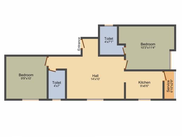 Siddarth Sai Sagar (2BHK+2T (750 sq ft) 750 sq ft) Siddarth Sai Sagar (2BHK+2T (750 sq ft) 750 sq ft)