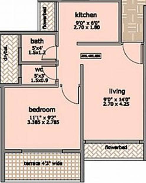 Skyline Heritage (1BHK+1T (684 sq ft) 684 sq ft)