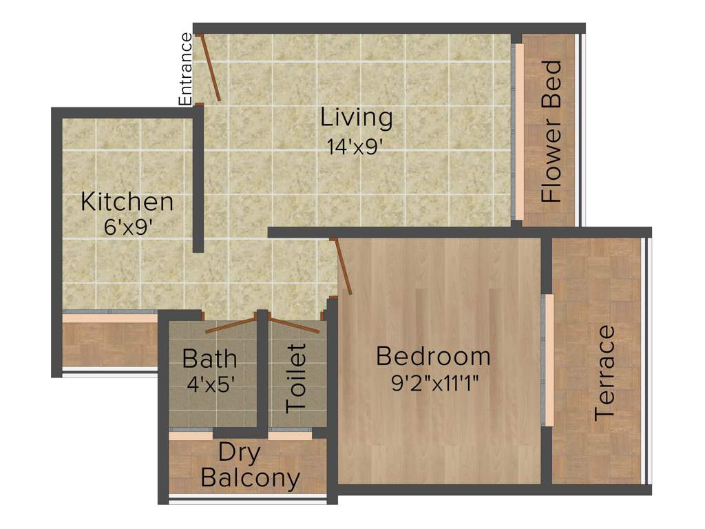 Skyline Heritage (1BHK+1T (710 sq ft) 710 sq ft)