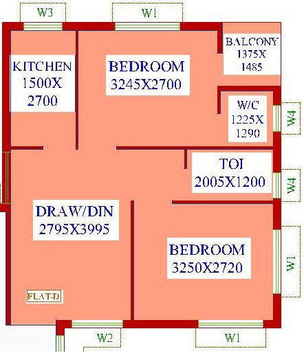 Dharitri Royal Enclave Apartment (2BHK+2T (750 sq ft) 750 sq ft)