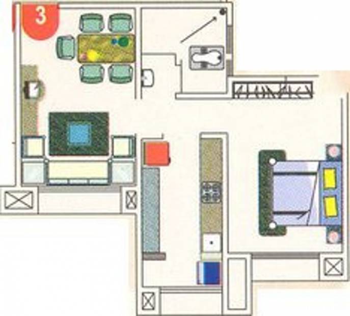 Reputed Manas Anand (1BHK+1T (635 sq ft) 635 sq ft)