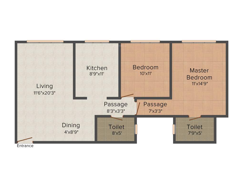 Sri Group 10 Square (2BHK+2T (775 sq ft) 775 sq ft)