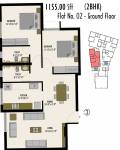 Land Insignia (2BHK+2T (1,155 sq ft) 1155 sq ft)