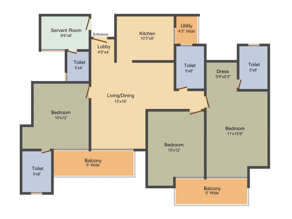 Amrapali Aurum Towers (3BHK+3T (1,620 sq ft) + Servant Room 1620 sq ft) Amrapali Aurum Towers (3BHK+3T (1,620 sq ft) + Servant Room 1620 sq ft)