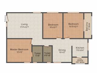 Jain Srikar Auroville 3BHK+2T (1,396 sq ft) Jain Srikar Auroville 3BHK+2T (1,396 sq ft)