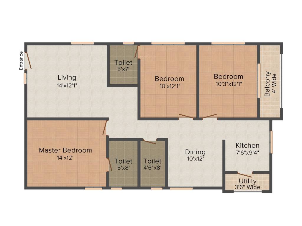 Jain Auroville (3BHK+3T (1,461 sq ft) 1461 sq ft) Jain Auroville (3BHK+3T (1,461 sq ft) 1461 sq ft)