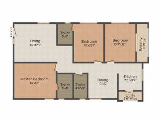 Jain Auroville (3BHK+3T (1,461 sq ft) 1461 sq ft) Jain Auroville (3BHK+3T (1,461 sq ft) 1461 sq ft)