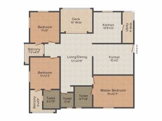 Jain Srikar Auroville 3BHK+3T (2,002 sq ft) Jain Srikar Auroville 3BHK+3T (2,002 sq ft)