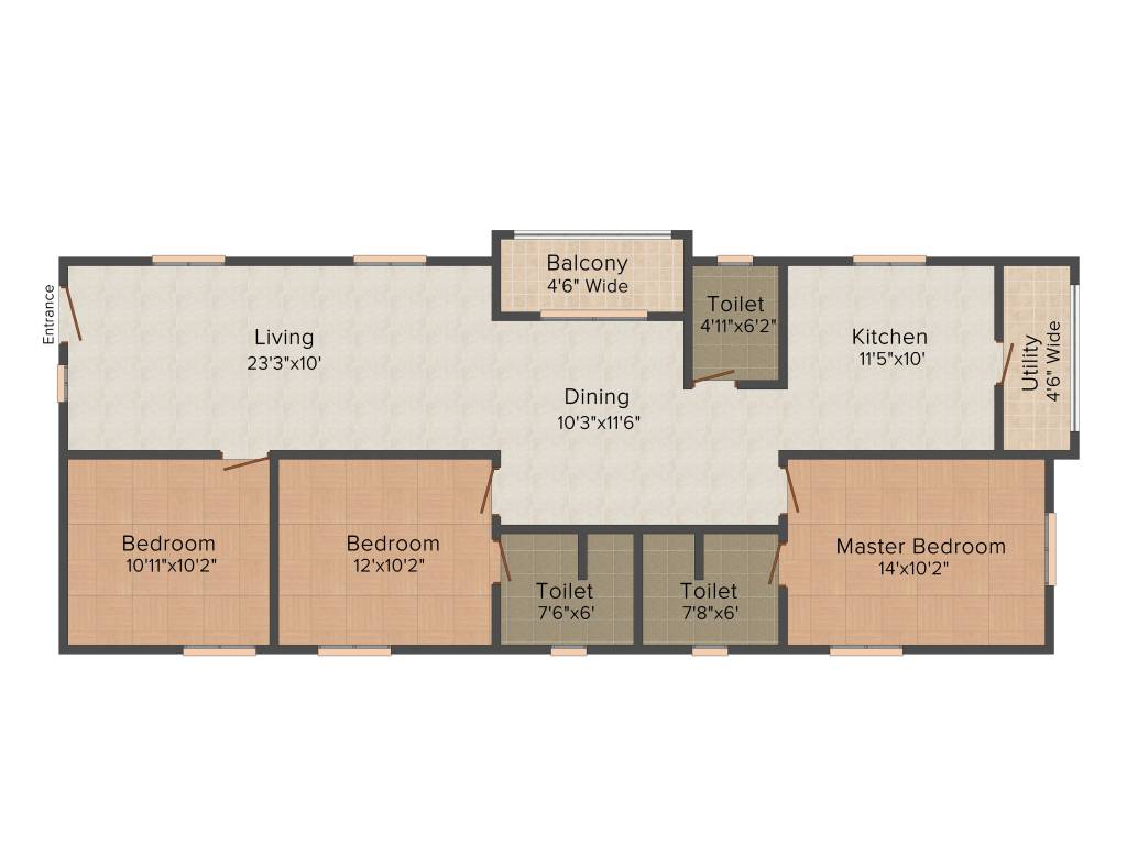 Jain Auroville (3BHK+3T (1,555 sq ft) 1555 sq ft) Jain Auroville (3BHK+3T (1,555 sq ft) 1555 sq ft)