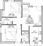 Conceptts Flat I (2BHK+2T (768 sq ft) 768 sq ft)