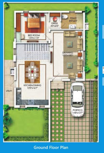 kanopy lotus Floor Plan Ground Floor Plan