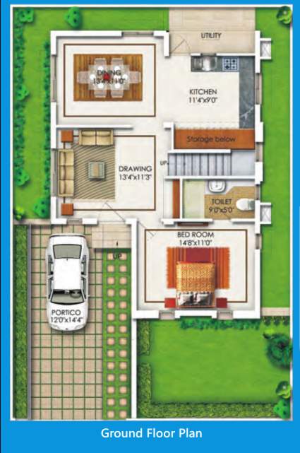 kanopy lotus Floor Plan Ground Floor Plan