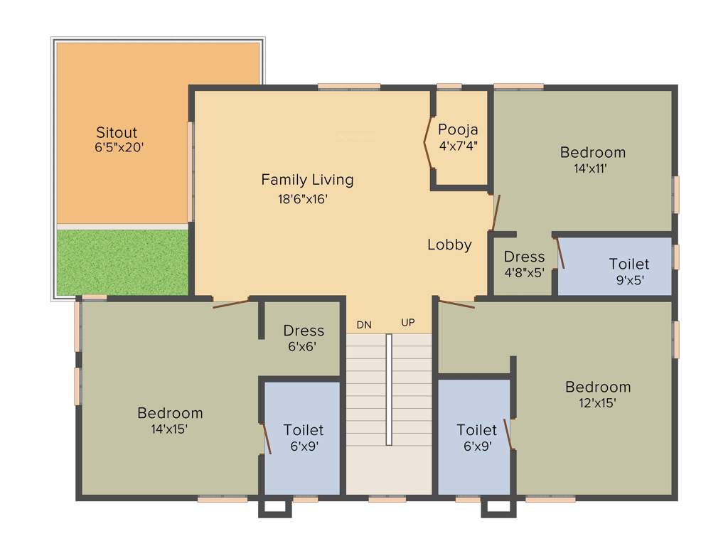 Aparna Constructions HillPark Gardenia 4BHK+5T (3,860 sq ft) + Servant Room