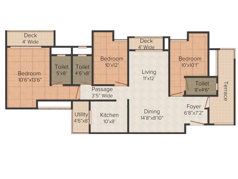 Emami City (3BHK+3T (1,762 sq ft) 1762 sq ft)