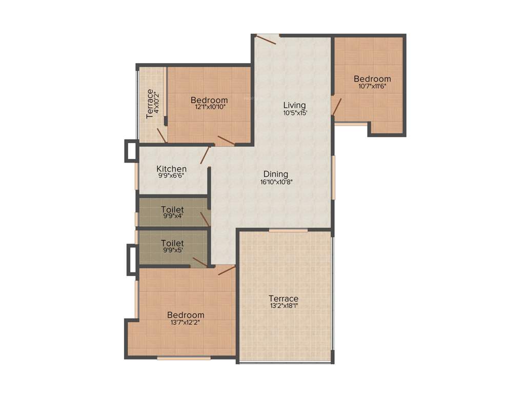 Anila Live Gagan (3BHK+2T (1,579 sq ft) 1579 sq ft)