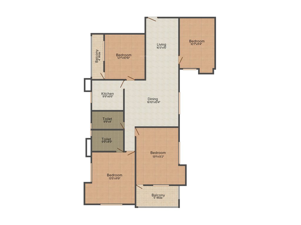 Anila Live Gagan (4BHK+2T (2,005 sq ft) 2005 sq ft)