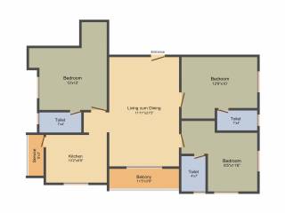 Udhayam Sai Harsha (3BHK+3T (1,318 sq ft) 1318 sq ft)