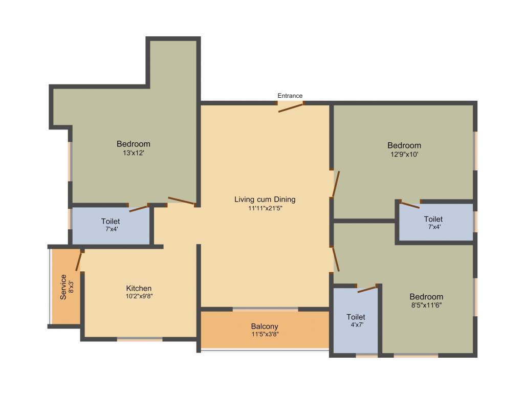 Udhayam Sai Harsha (3BHK+3T (1,318 sq ft) 1318 sq ft)