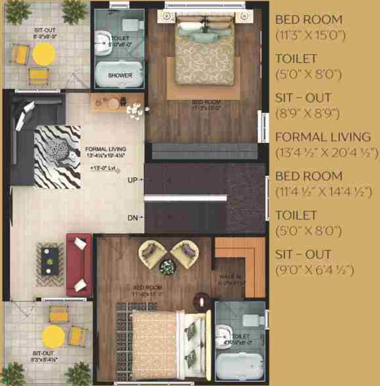 City Golden Villas (3BHK+3T (2,000 sq ft) 2000 sq ft)