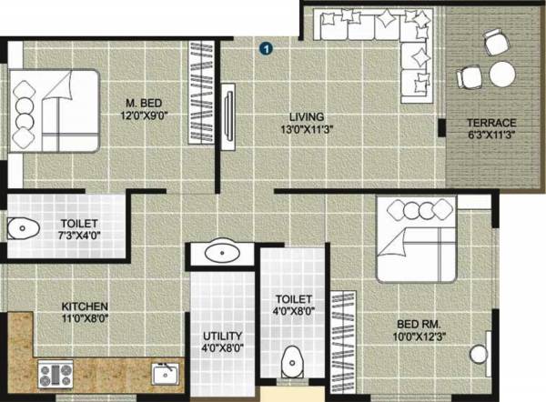 Liberty Ambar (2BHK+2T (921 sq ft) 921 sq ft) Liberty Ambar (2BHK+2T (921 sq ft) 921 sq ft)