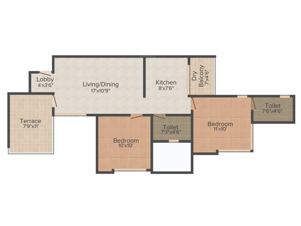 ABC Primera (2BHK+1T (938 sq ft) 938 sq ft)