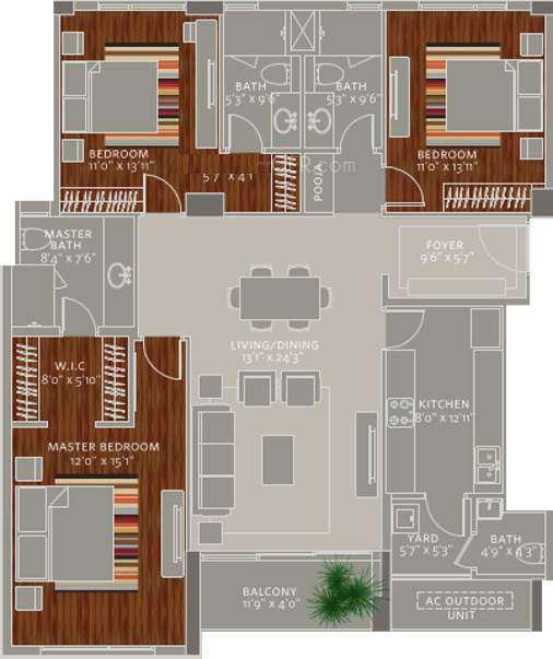 Ceebros The Atlantic (3BHK+3T (1,975 sq ft) 1975 sq ft)