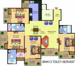 Sanchar Palm Heights (4BHK+3T (2,297 sq ft)   Servant Room 2297 sq ft)