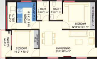 MVV Srinivasa Nilayam (2BHK+2T (1,141 sq ft) 1141 sq ft)