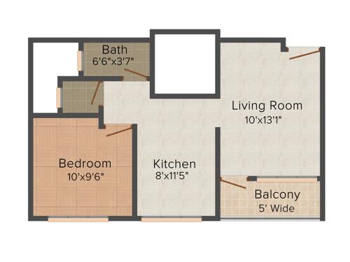 Nerkar Ganesh Landmark (1BHK+1T (578 sq ft) 578 sq ft)