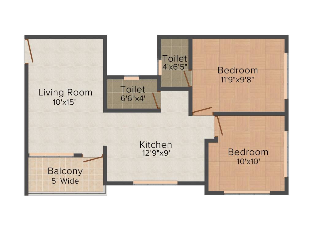 Nerkar Ganesh Landmark (2BHK+2T (819 sq ft) 819 sq ft)