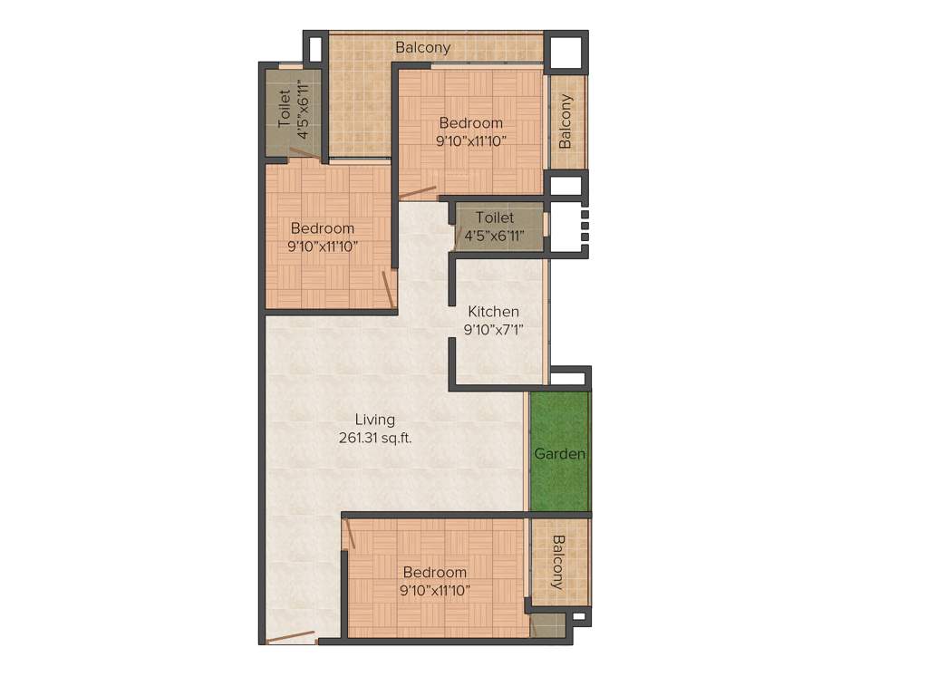 Team Taurus Bellagio 3BHK+3T (1,759 sq ft)