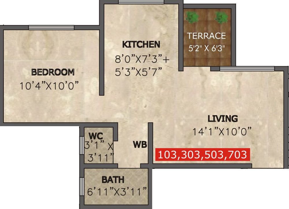 DR Ankur (1BHK+1T (550 sq ft) 550 sq ft)