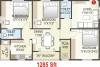  Senate (3BHK+2T (1,285 sq ft) + Pooja Room 1285 sq ft)