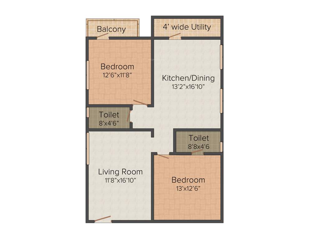 Pranava Gitaaar (2BHK+2T (1,273 sq ft) 1273 sq ft)