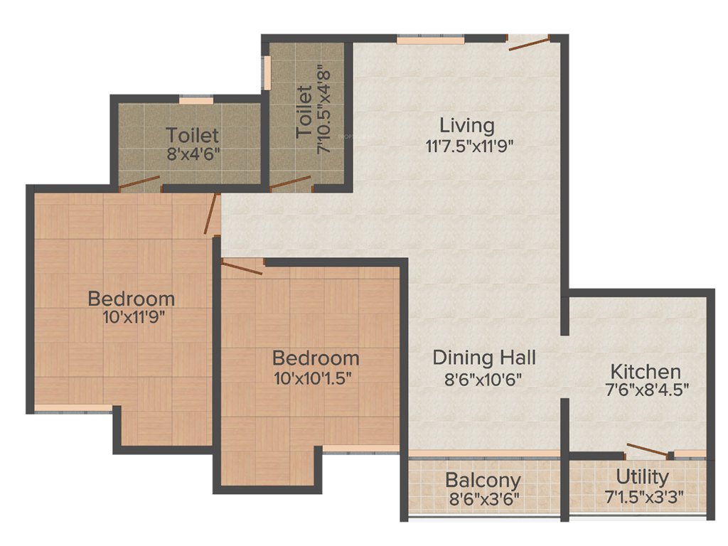 Abhinitha Vikas Vibhav (2BHK+2T (930 sq ft) 930 sq ft)