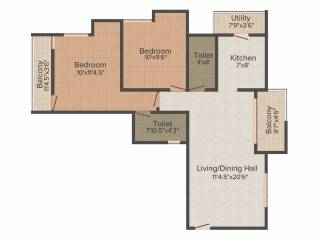 Abhinitha Vikas Vibhav (2BHK+2T (990 sq ft) 990 sq ft) Abhinitha Vikas Vibhav (2BHK+2T (990 sq ft) 990 sq ft)