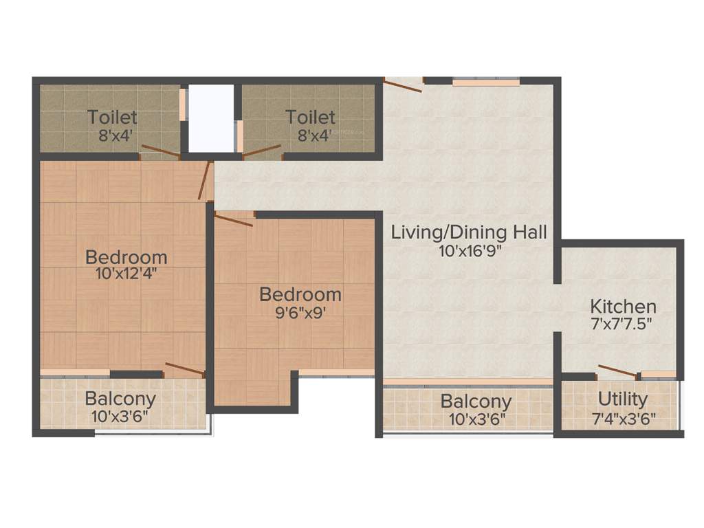 Abhinitha Vikas Vibhav (2BHK+2T (870 sq ft) 870 sq ft)