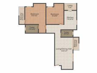 Abhinitha Vikas Vibhav (2BHK+2T (1,030 sq ft) 1030 sq ft) Abhinitha Vikas Vibhav (2BHK+2T (1,030 sq ft) 1030 sq ft)