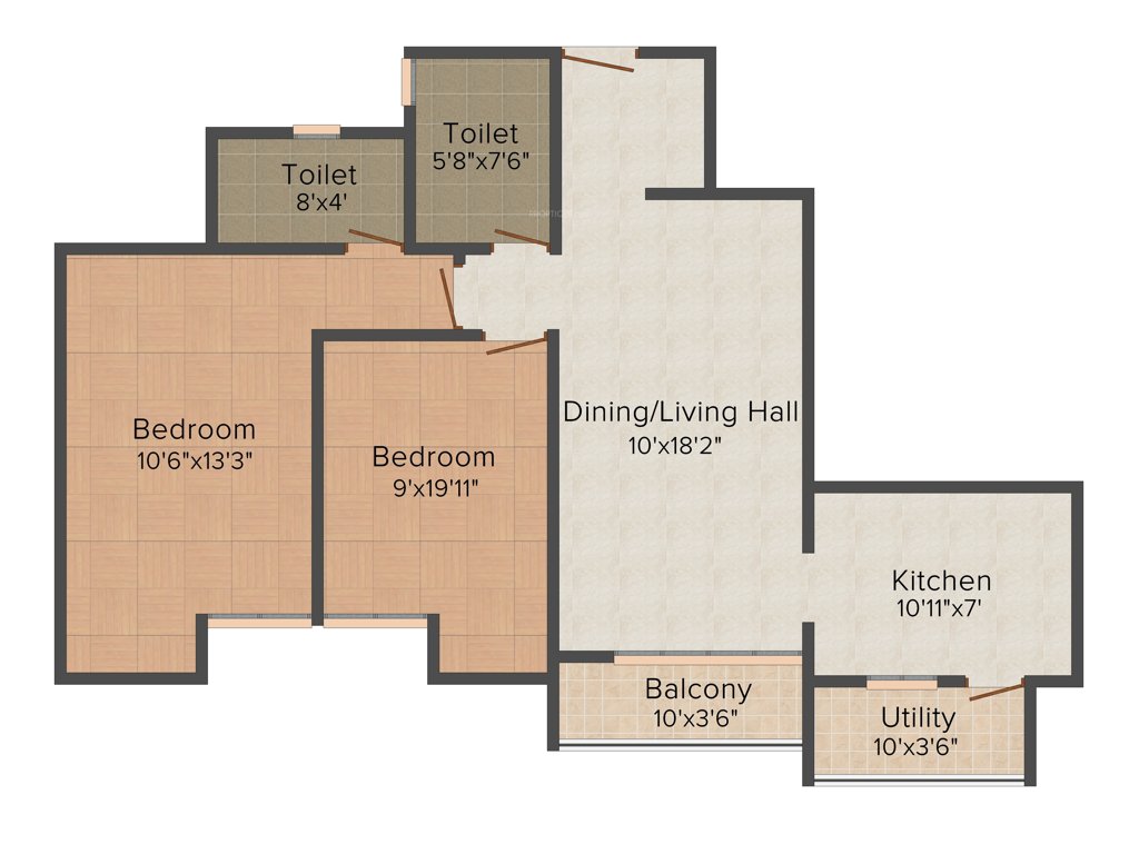 Abhinitha Vikas Vibhav (2BHK+2T (965 sq ft) 965 sq ft)