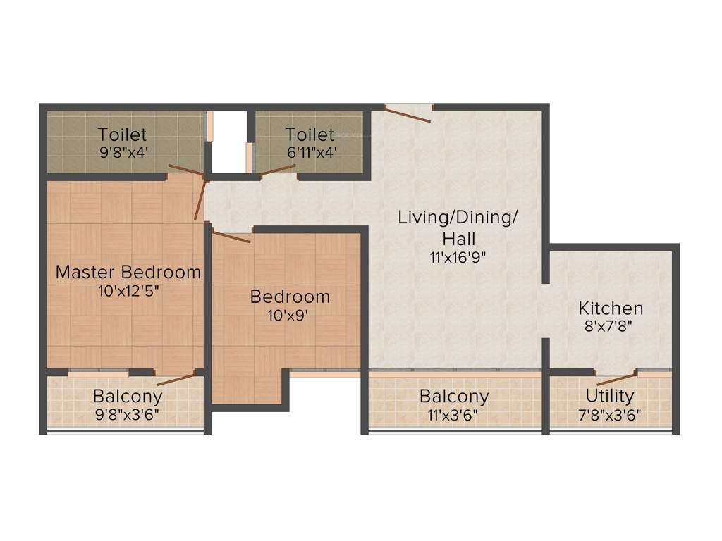 Abhinitha Vikas Vibhav (2BHK+2T (925 sq ft) 925 sq ft)