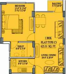 Shree Ram Umang (1BHK+1T (625 sq ft) 625 sq ft) Shree Ram Umang (1BHK+1T (625 sq ft) 625 sq ft)