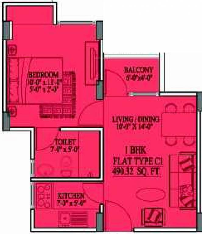 Shree Ram Umang (1BHK+1T (490 sq ft) 490 sq ft) Shree Ram Umang (1BHK+1T (490 sq ft) 490 sq ft)