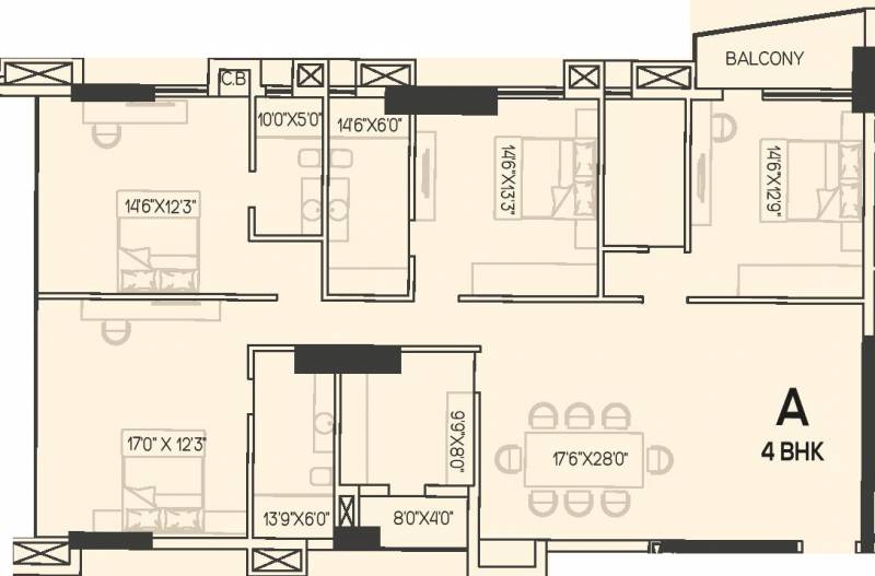 PS Zen (4BHK+4T (2,919 sq ft) 2919 sq ft)