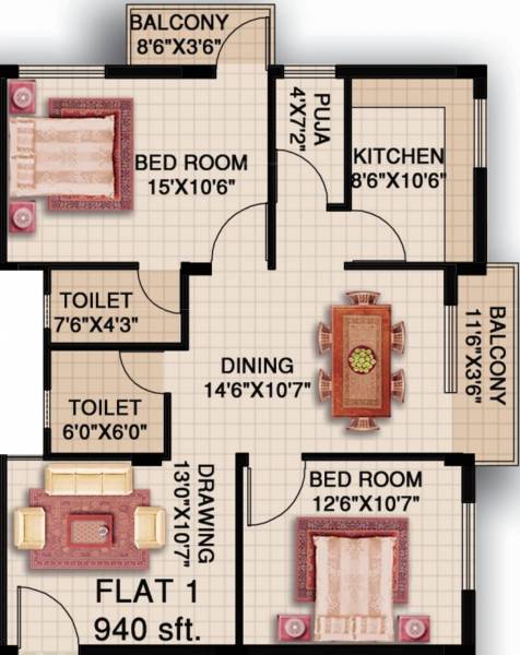 Sibasakti Archies Mansion (2BHK+2T (1,214 sq ft) + Pooja Room 1214 sq ft) Sibasakti Archies Mansion (2BHK+2T (1,214 sq ft) + Pooja Room 1214 sq ft)