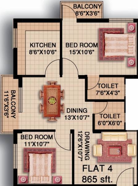 Sibasakti Archies Mansion (2BHK+2T (1,135 sq ft) 1135 sq ft) Sibasakti Archies Mansion (2BHK+2T (1,135 sq ft) 1135 sq ft)